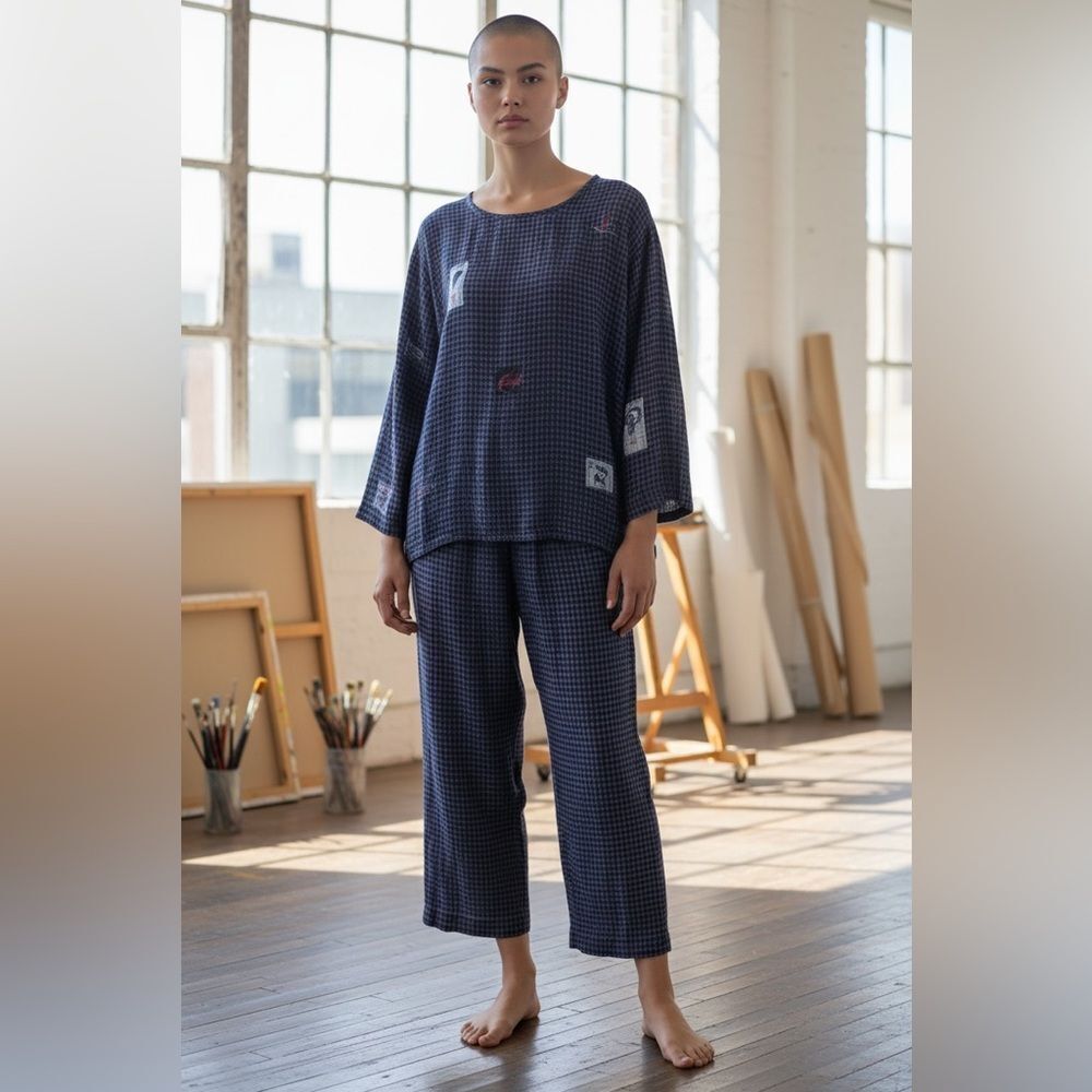 BREAD By Staley Gretzinger plaid 2 pieces set M